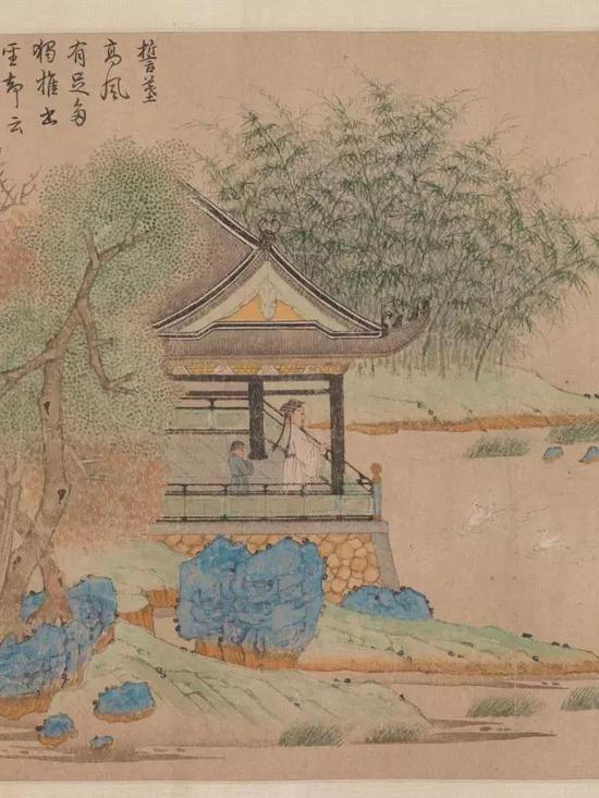 钱选，《王羲之观鹅图》，元朝，约1295年
