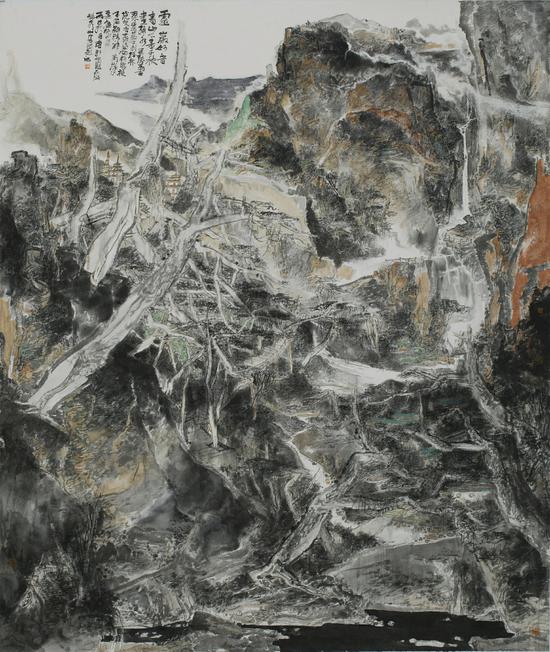 0曹新刚，《灵岩妙音》，235x192cm