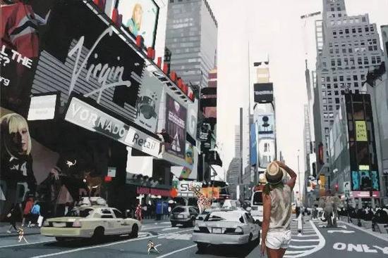 《Have you ever been to newyork_ewa in New York》, 116X90cm, Oil on canvas, 2015