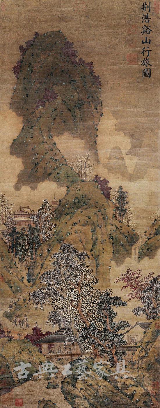 五代 荆浩《溪山行旅图》立轴(图片提供:北京保利)