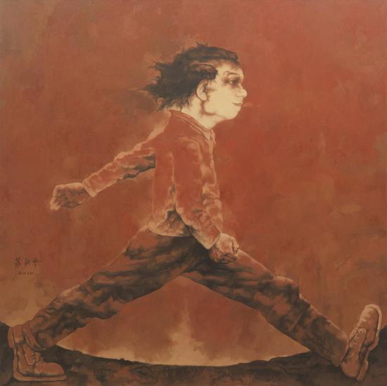 奔波的人1号  布面油画   250×250cm 2010年