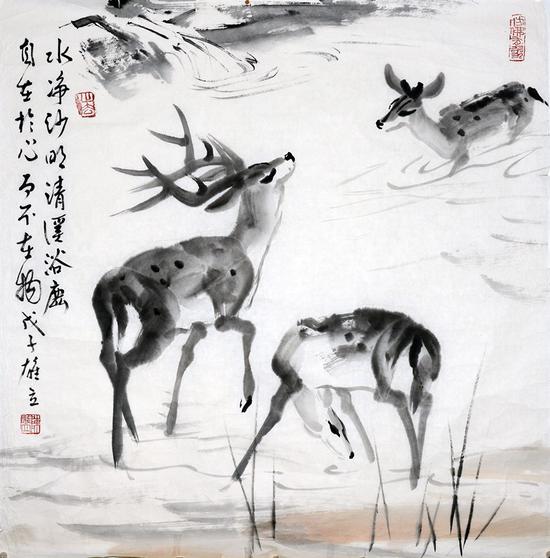 《水净沙明》59号 69X71厘米 2008年