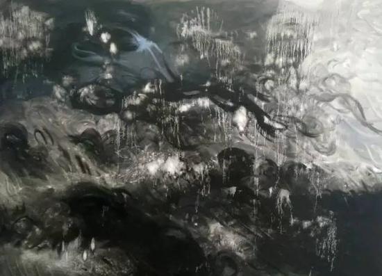 油画《三界-禅境系列》之41，167cm×120cm