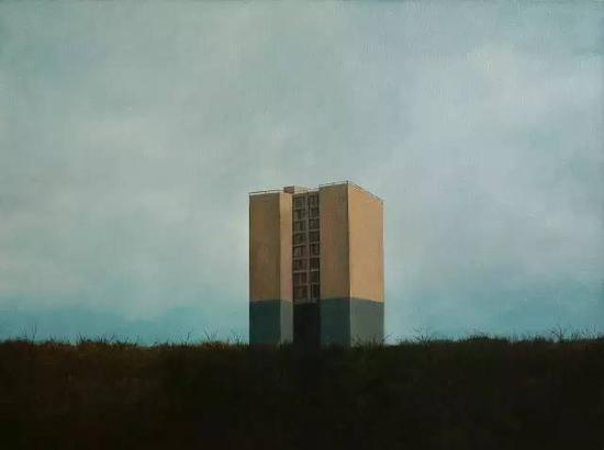 《太陽升起時出發》， 80cmx60cm，布面油畫，2011