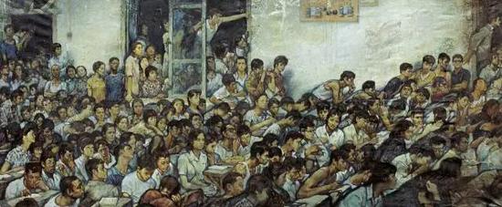 程丛林《1978年·夏夜》180×400cm，布面油画，1980