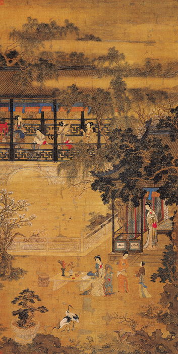 《春庭行乐图》皇宫椅样式（明）