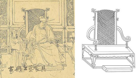 图1 宋佚名《道子墨宝：地狱变相图》中的宝座和足承4