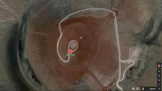 Roden Crater在Google Map上的位置
