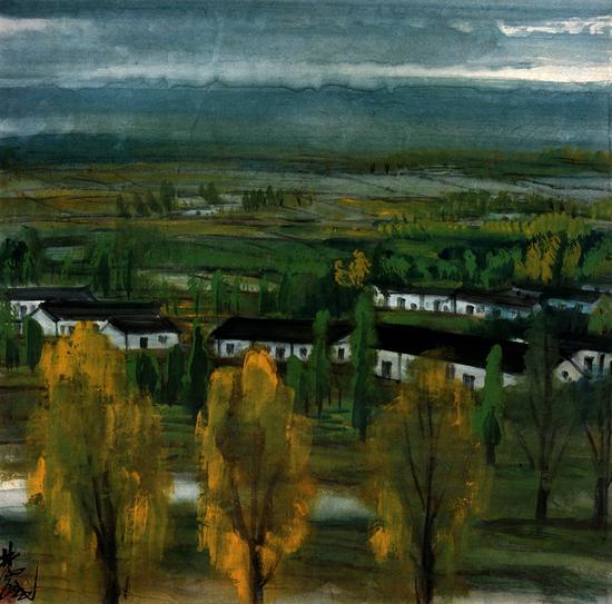 林风眠 《春》 1962年 纸本设色 40x38cm 上海美术家协会藏 (2)
