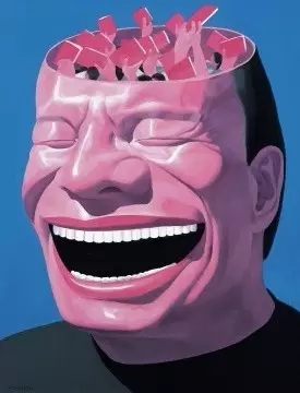 　　岳敏君 《記憶NO.4》 140×110cm 布面油畫 2000 以322萬元成交于2016保利（華誼）上海首拍。圖片源自網絡