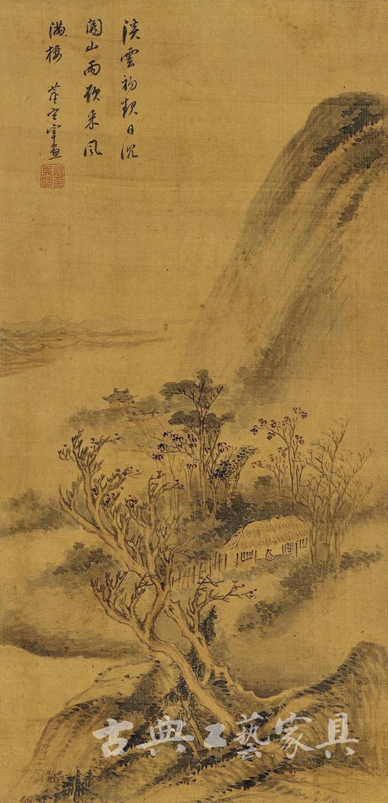 董其昌《山雨欲來》立軸