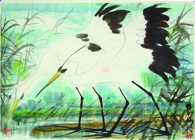林风眠《秋鹭》，1975年，49×69.5cm，上海中国画院藏（本文配图均为资料图片）