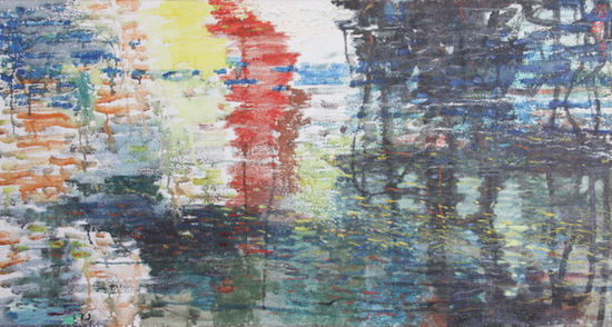 2 陈醉《未逝的颤音 》油画 1987 年48× 88cm