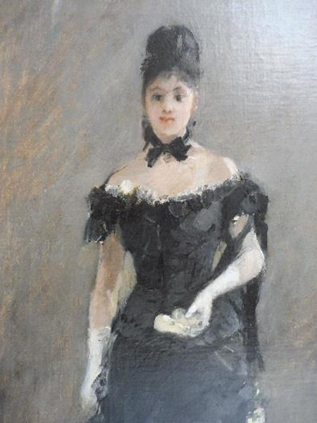 贝尔特·莫里索，《黑衣女人》， 1875 年作，估价： 600，000-800，000 英镑，图源佳士得
