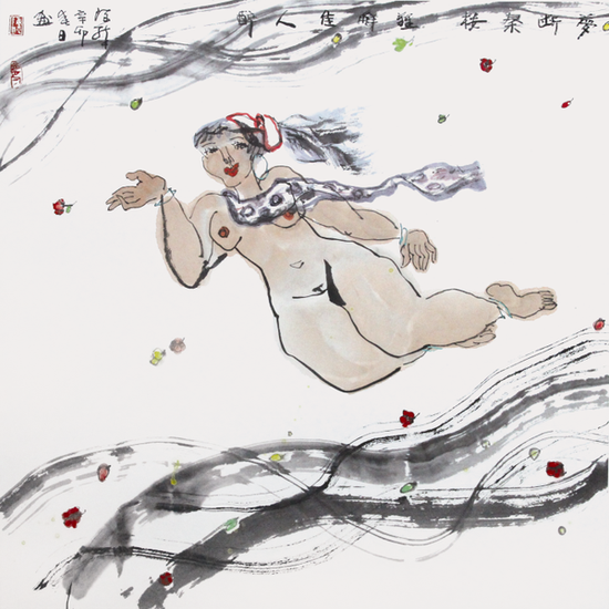 7 陈醉《梦断秦楼》 2011年 68 ×68cm