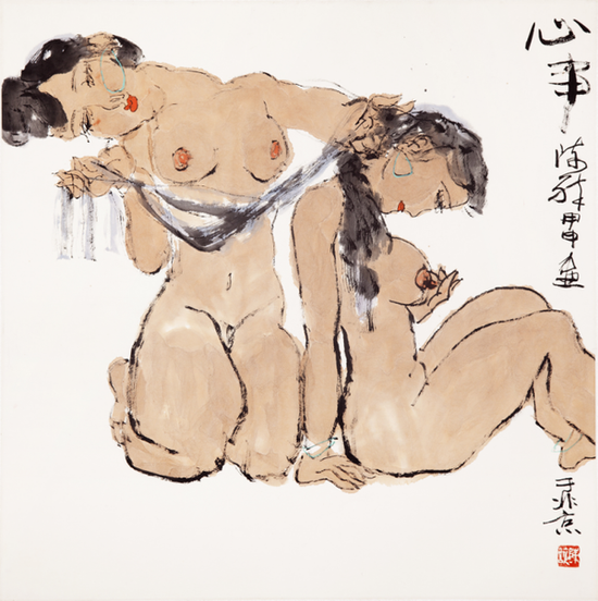 9陈醉《心事》 2004 年68× 68cm