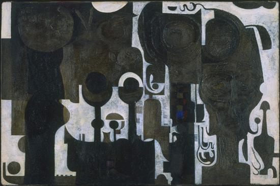 《清真寺》Ibrahim El-Salahi,1964