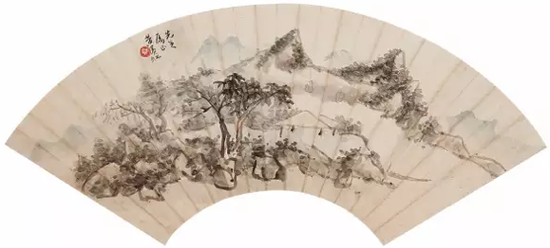 西泠网拍 黄宾虹（1865~1955） 山色幽亭图

　　估价RMB：50，000-70，000