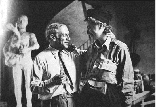 毕加索与情人瓦尔特。图片来源于网络