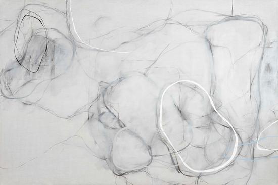 周力,《线-白影》+Lines-White Shadow,综合材料-Mixed media on canvas,200x300cm,2016-min