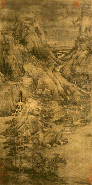 (传)五代董源《溪岸图》(美国大都会艺术博物馆藏)