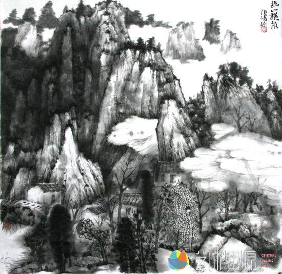 《幽山横岚》 68cm×68cm 2005年