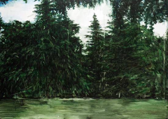任哲《松树林》180×130cm 布面油画 2009