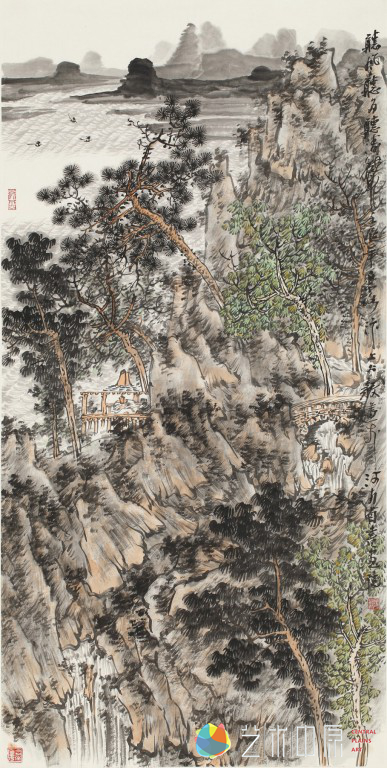 《听风听雨听涛》 136x68cm