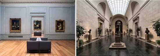 国家美术馆西馆绘画展厅和雕塑展厅，图片来源于网络