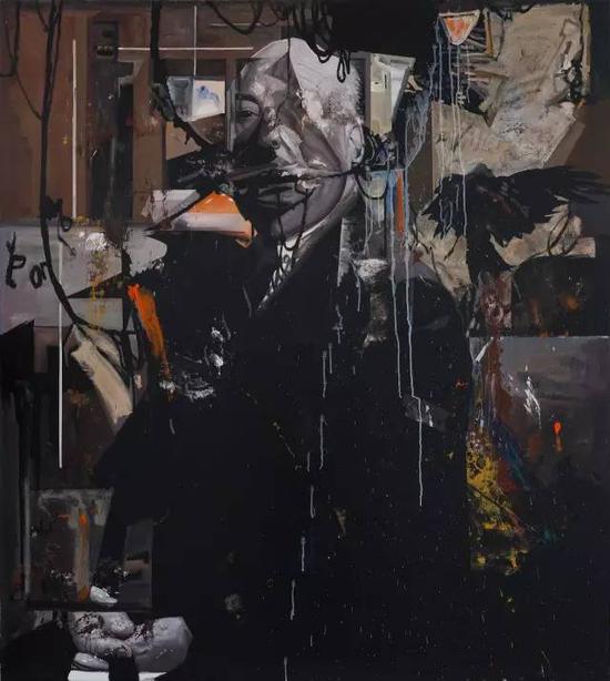 宋朋 人像 一 2016 布面丙烯 212×182cm