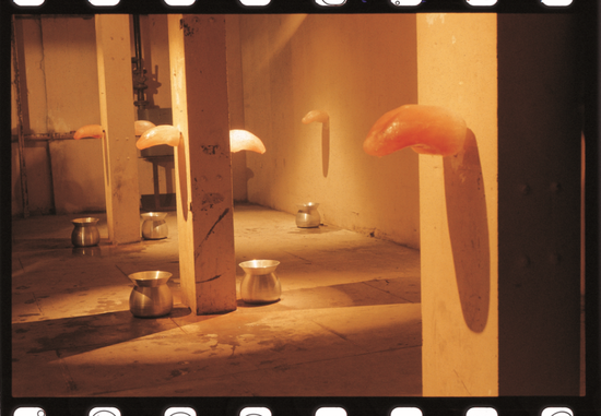 白费口舌，冰、刀，尺寸可变，1994