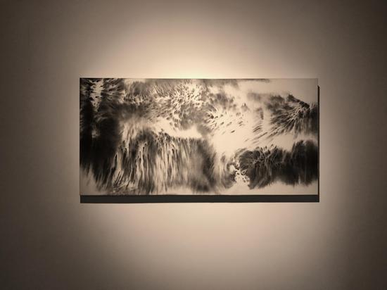 韩言松，无题，纸本水墨，65 x 132cm，2016