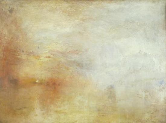 英国画家透纳的《湖上日落》（1835-1845）