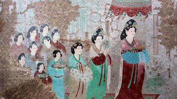 女子化妆道具西汉口红2000年后仍鲜艳