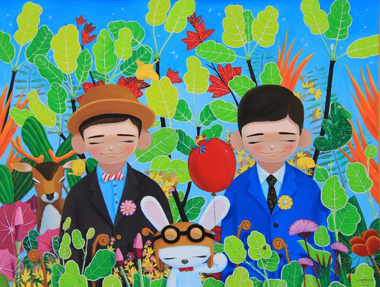 王亚龙 遇见自己 2013 布面油画 100×130cm