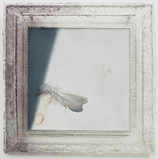 輕盈的灰色, 午後3點 ，布面油画、水晶树脂画框 , 48 x 48 cm, 2016