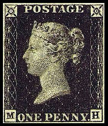 世界上第一枚邮票“黑便士”，最近的一次拍卖中，以500万美元的价格成交