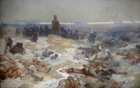 《格伦瓦德之战以后》1924年 布面油画405×610cm