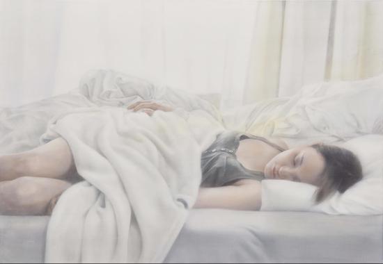 西原澄乃  NISHIHARA SUMINO 《午睡》布面油画 70×101.5cm 2016