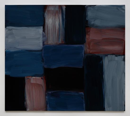 肖恩?斯库利 Sean Scully 多里克蓝-蓝 2016  亚麻布油画 Oil on linen 71.1cm x 81.3 cm