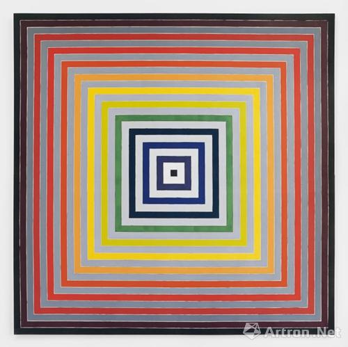 　　Frank Stella，Lettre sur les sourds et muets I，Lévy Gorvy，Painting，Synthetic polymer paint on canvas，358.1 × 358.1 尺寸(厘米)