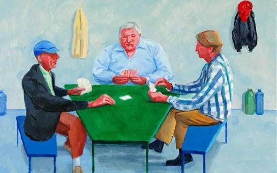 David Hockney, Card Players #1, 2014