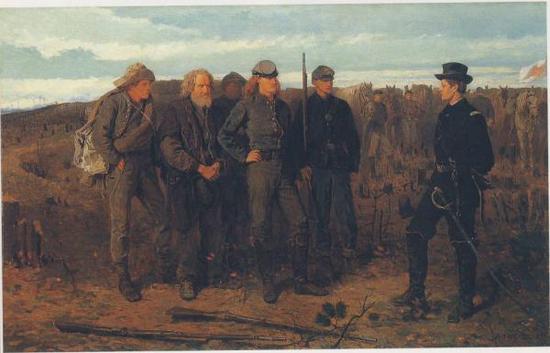 前线战俘，温斯洛?霍默，1866，纽约大都会艺术博物馆藏