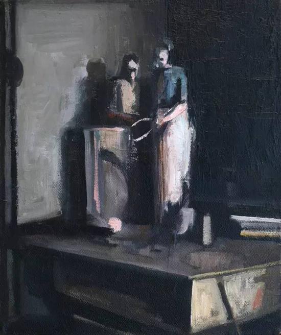 邱瑞祥, 角落, 2009-2011, 布面油画, 25x30cm