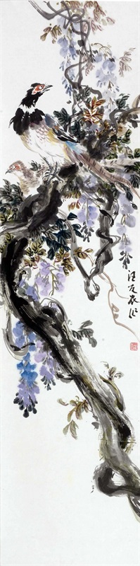 2011年纳凉（2015年题字）（138×34cm)