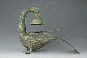 　西汉 青铜神鸟形灯，广西壮族自治区博物馆藏 图片：致谢大都会艺术博物馆