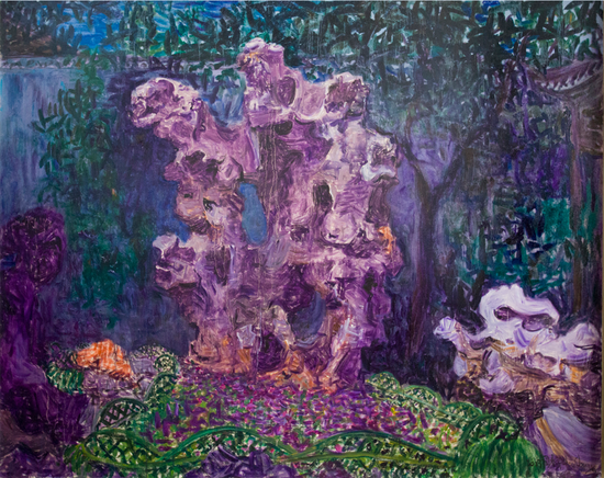 周春芽 《假山石》 200×250cm 布面油画 2013