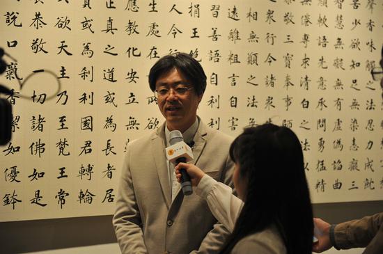 中国书法家协会理事张公者接受媒体采访