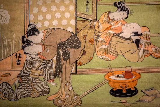 《青楼双偶》（Two Couples in a Brothel），铃木春信（Suzuki Harunobu），1769-1770年
