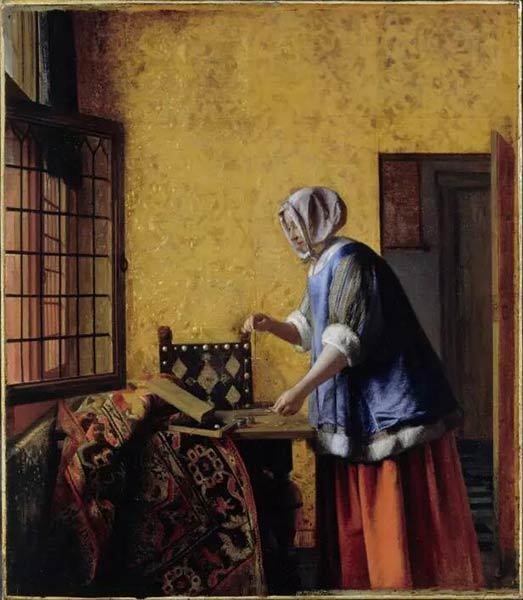 《称量金子的女人》Pieter de Hooch 1664年 © BPK, Berlin, Dist. RMN-Grand Palais / Jörg P.Anders